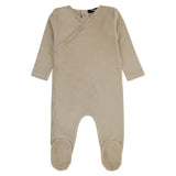 Noggi Taupe Velour Words Footie