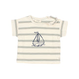 Buho Sage Green Stripe Baby Tee