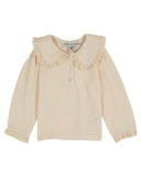 Emile Et Ida Creme Embroidered Blouse