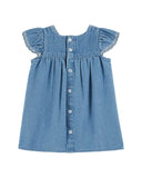 Emile Et Ida Denim Baby Dress