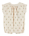 Emile Et Ida Douce Fleurs Creme Romper