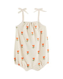 Emile Et Ida Tulip Cream Terry Romper