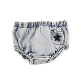 Piupiuchick Washed Light Blue Denim Shorties