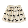 Piupiuchick Ecru W/ Black Horses Short Skirt