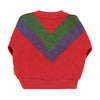 Piupiuchick Red w/ Multicolor Triangle Print Terry Sweatshirt