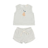 Buho Sky Grey Terry Tee and Shorts Set