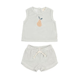 Buho Sky Grey Terry Tee and Shorts Set