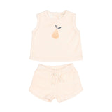 Buho Ivory Terry Tee and Shorts Set