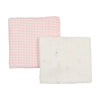 Bee & Dee Chalk White Gingham Girls Take Me Home Muslin Set