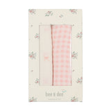 Bee & Dee Chalk White Gingham Girls Take Me Home Muslin Set