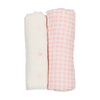 Bee & Dee Chalk White Gingham Girls Take Me Home Muslin Set