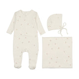 Mon Tresor Ivory/Pink Cascade of Blossom Layette Set