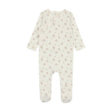 Lilette White Dainty Floral Footie