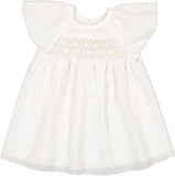 Louis Louise Off White Plumeti Baby Dress