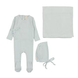 Lilette Sky Fine Pointelle Layette Set