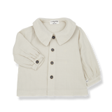 1+in the family Oatmeal Gina Collar Blouse