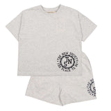 The New Society Reine Boy Grey Melange Tee/Bloomer Set