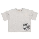 The New Society Reine Girl Grey Melange Tee/Bloomer Set