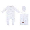 Citrine Purple/White Dainty Wildflower Layette Set