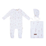 Citrine Purple/White Dainty Wildflower Layette Set