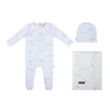 Citrine Vintage Blue Tea Party Layette Set