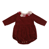 Kalinka Black and Red Flower Cordelia Romper