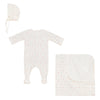 Bubani Velour Flowers Gathered Layette set