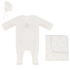 Bubani Velour Boys Embroider Bunny Layette Set