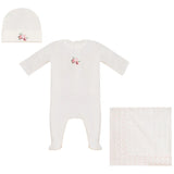 Bubani Velour Flowers Layette Set