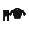 Little Parni Black Logo Sweater and Legging