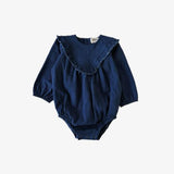 My Litle Cozmo Denim Herringbone Lena Romper