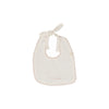 Lilette White/Blush Edge Muslin Bib