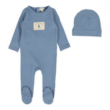 Lil Legs Blue Contrast  Footie/Beanie