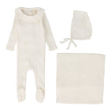 Lilette Milk Fine Pointelle Ruffle Layette Set