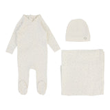 Lilette Cream Print Wrap Layette Set