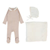 Lilette Blush Edge Collar Layette Set