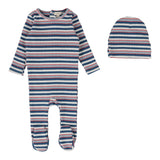 Lil Legs Multi Stripe Footie/Beanie