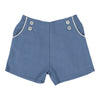 Analogie Bright Blue Button Shorts