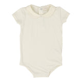 Lil Leg Cream Peter Pan Collar Onesie