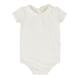 Lil Leg White Peter Pan Collar Onesie