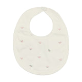 Coton Pom Ivory/Pink Little Bird Bib