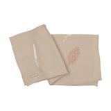 Inimini Baby Girl Beige Leaves Embroider Knit Blanket