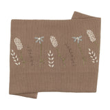 Inimini Beige Embroidered Wool Blanket