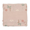 Inimini Pink Knit Embroidered Flowers Blanket