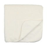 Kipp White Rib Fur Blanket