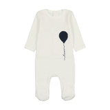 Coton Pom Ivory/Blue Love Balloon Footie