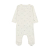 Coton Pom Ivory/Blue Little Bird Footie