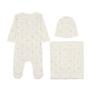 Coton Pom Ivory/Pink Little Bird Layette Set