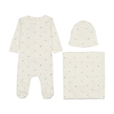 Coton Pom Ivory/Pink Little Bird Layette Set