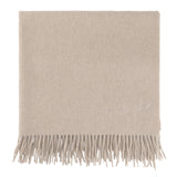 Peluche Taupe Lambswool Blanket